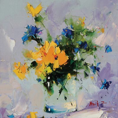 Yellow And Blue by Aziz Sulaimanov art print