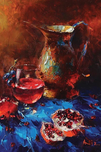 Aziz Sulaimanov: Still Life With Pomegranates by Aziz Sulaimanov