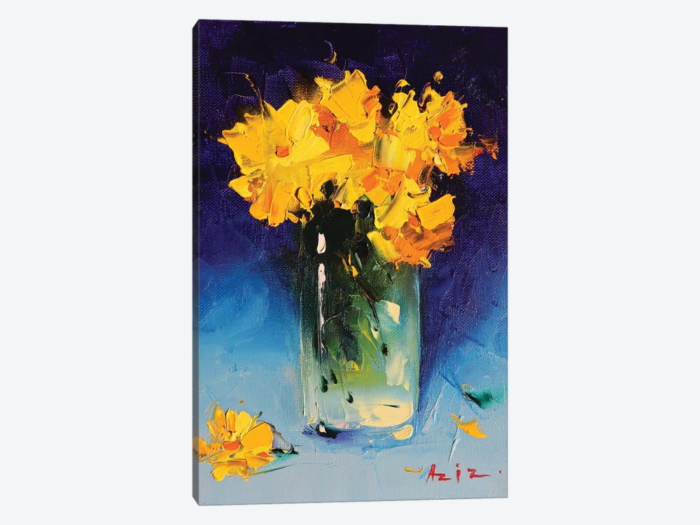 Yellow Flowers by Aziz Sulaimanov 1-piece Art Print