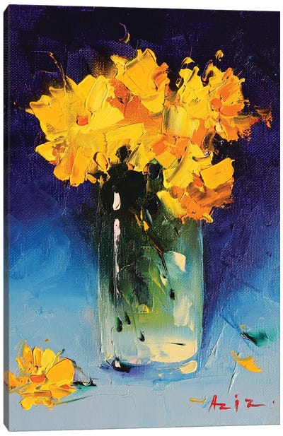 Yellow Flowers Canvas Art Print - Aziz Sulaimanov