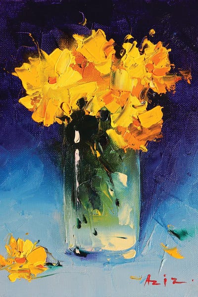 Aziz Sulaimanov: Yellow Flowers by Aziz Sulaimanov