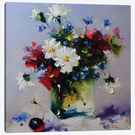 Bouquet With Cherry Canvas Print #AZS2} by Aziz Sulaimanov Canvas Artwork