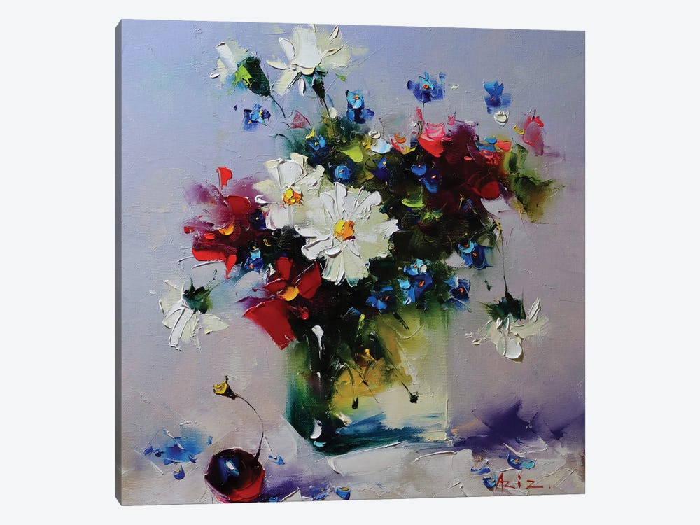Bouquet With Cherry by Aziz Sulaimanov 1-piece Canvas Art Print