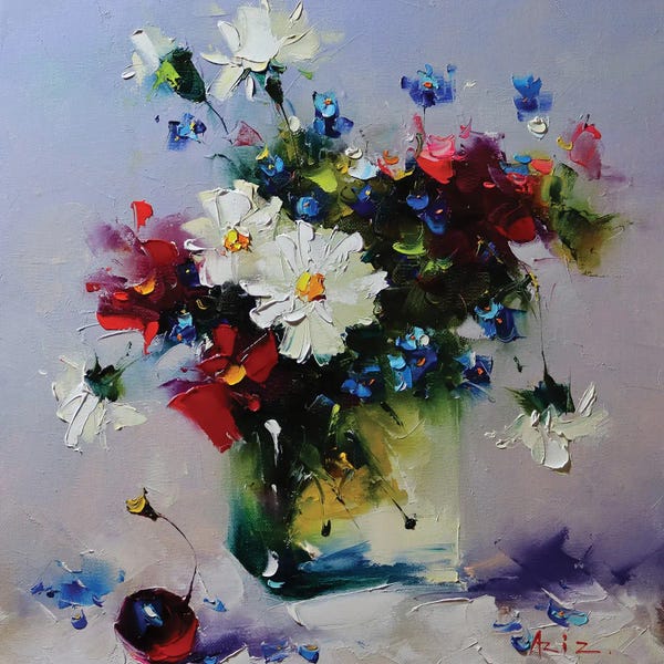 Aziz Sulaimanov: Bouquet With Cherry by Aziz Sulaimanov