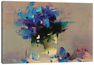 Blue Flowers Canvas Art Print - Aziz Sulaimanov