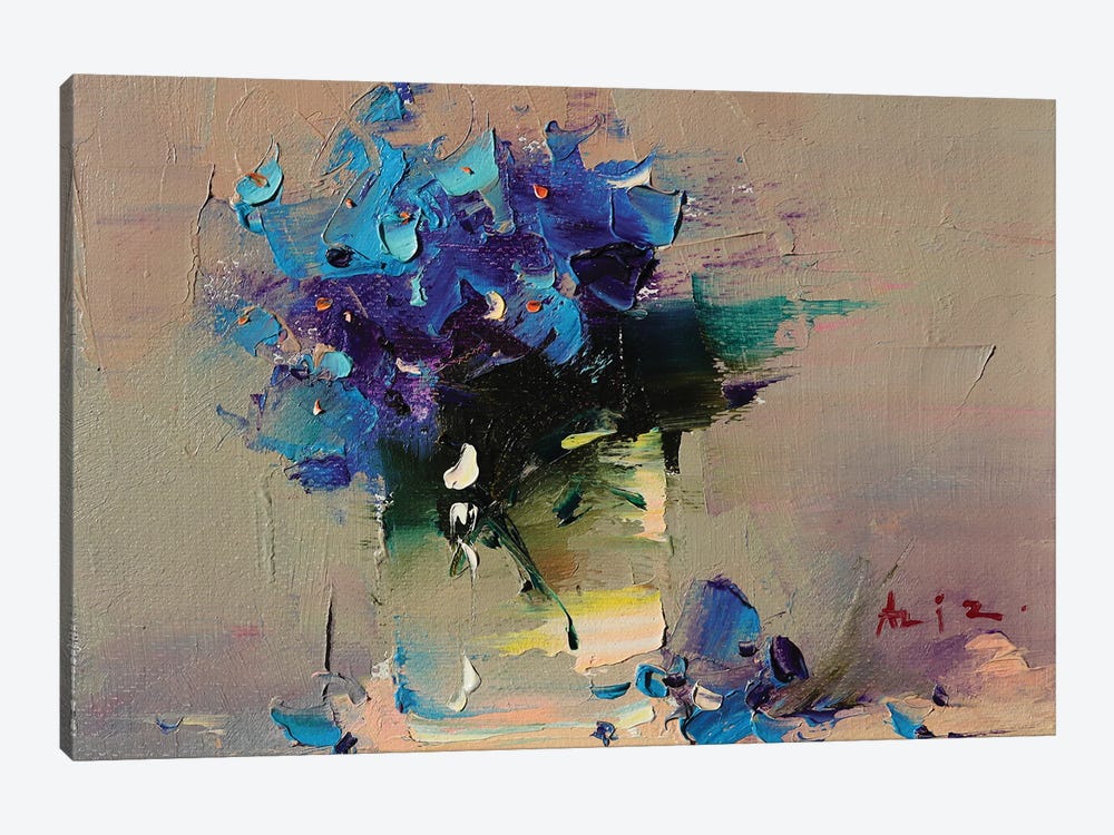 Blue Flowers by Aziz Sulaimanov 1-piece Canvas Artwork