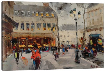 Rue Saint Honoré In Paris Canvas Art Print - Aziz Sulaimanov