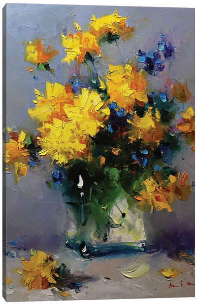 Bouquet Of Yellow Flowers Canvas Art Print - Aziz Sulaimanov