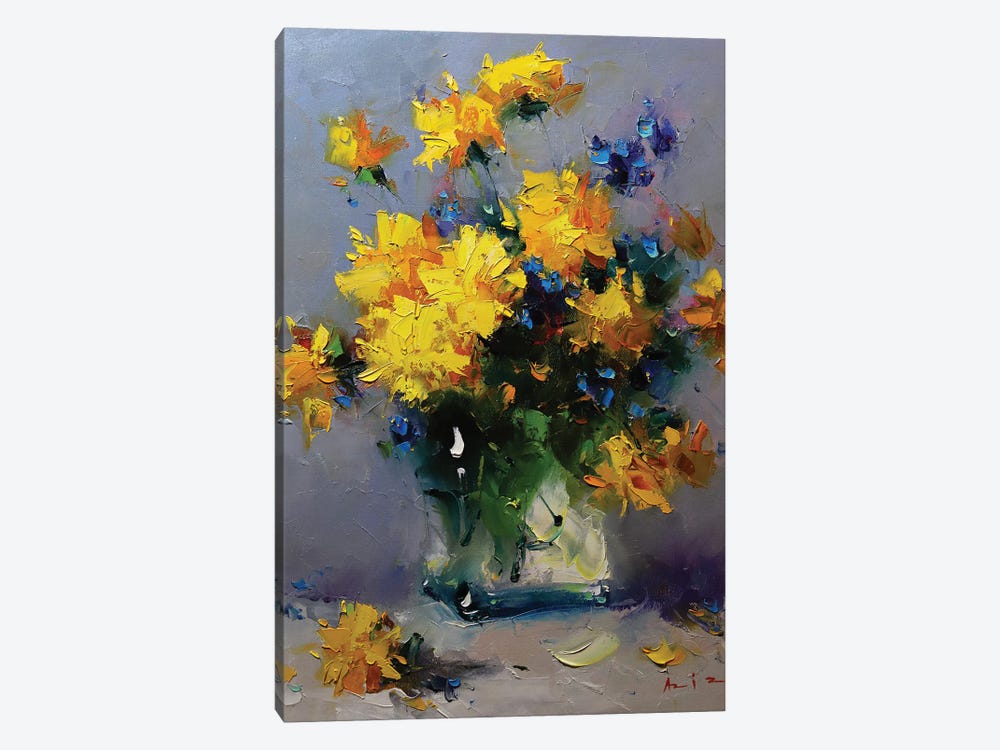 Bouquet Of Yellow Flowers by Aziz Sulaimanov 1-piece Art Print