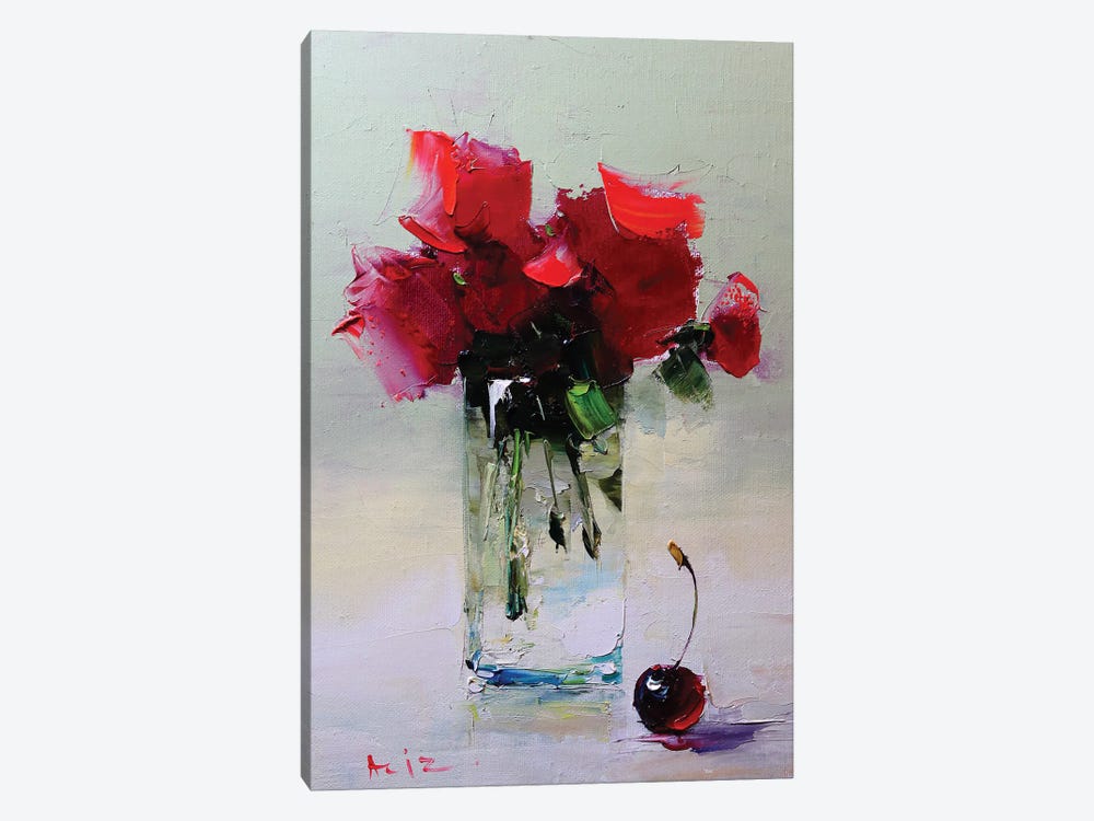 Bouquet And Cherry by Aziz Sulaimanov 1-piece Canvas Artwork