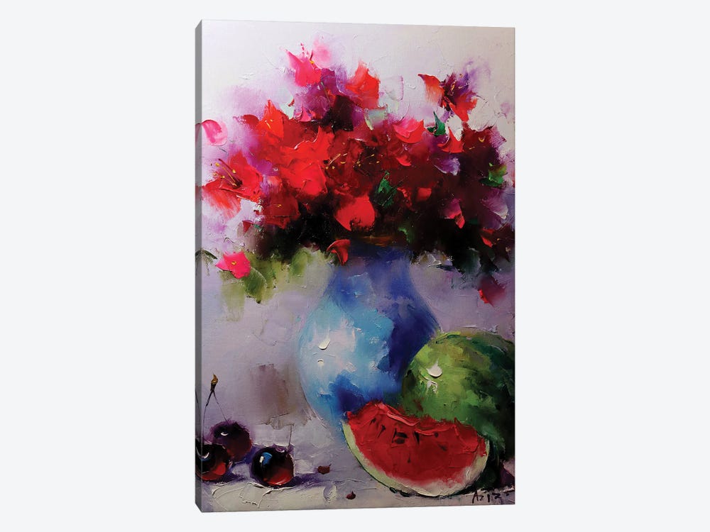 Still Life With Watermelon by Aziz Sulaimanov 1-piece Canvas Wall Art