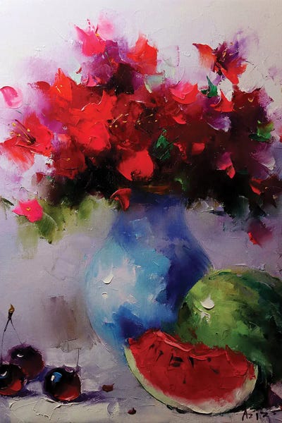 Aziz Sulaimanov: Still Life With Watermelon by Aziz Sulaimanov