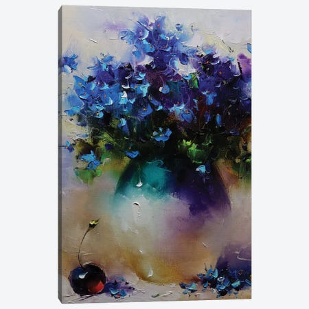 Blue Bouquet And Cherry Canvas Print #AZS41} by Aziz Sulaimanov Canvas Print