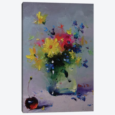 Bouquet With Yellow Flowers Canvas Print #AZS47} by Aziz Sulaimanov Canvas Art