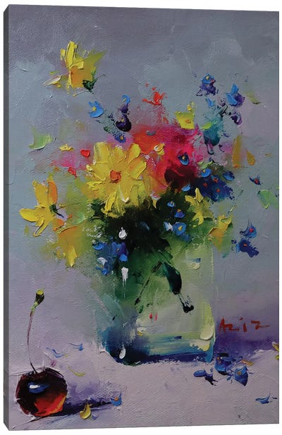 Bouquet With Yellow Flowers Canvas Art Print - Aziz Sulaimanov