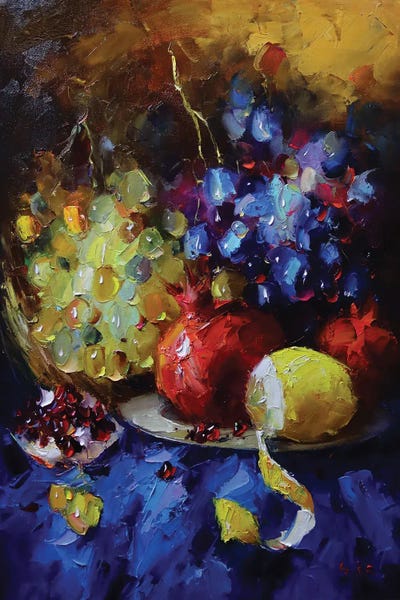 An Ode To Objects: Still Life With Grapes by Aziz Sulaimanov