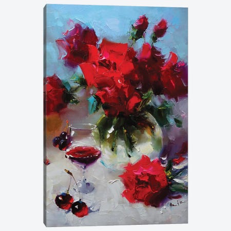 Red Wine Canvas Print #AZS59} by Aziz Sulaimanov Canvas Wall Art