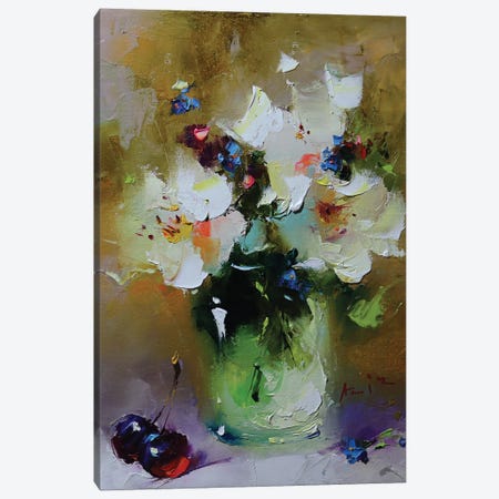White Flowers Canvas Print #AZS5} by Aziz Sulaimanov Canvas Print