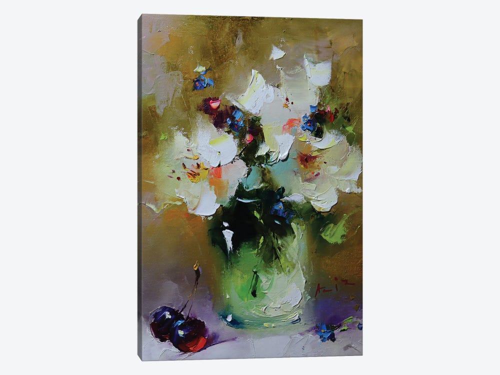 White Flowers by Aziz Sulaimanov 1-piece Canvas Artwork