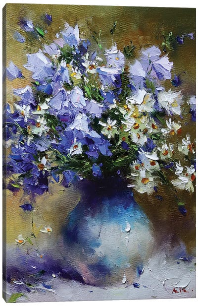 Bouquet Of Bluebells Canvas Art Print - Aziz Sulaimanov