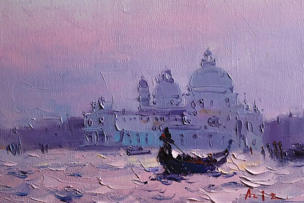 Pastel Impressionism: Morning In Venice by Aziz Sulaimanov