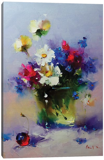 Cherry And Bouquet Canvas Art Print - Aziz Sulaimanov
