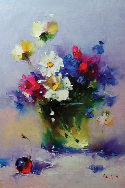 Aziz Sulaimanov: Cherry And Bouquet by Aziz Sulaimanov
