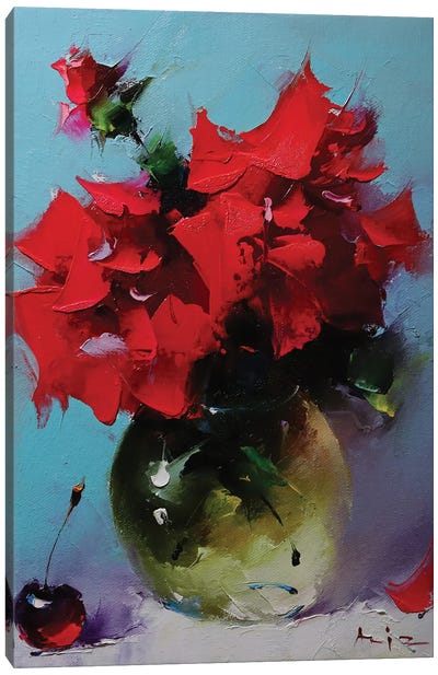 Bouquet Of Roses Canvas Art Print - Cherries