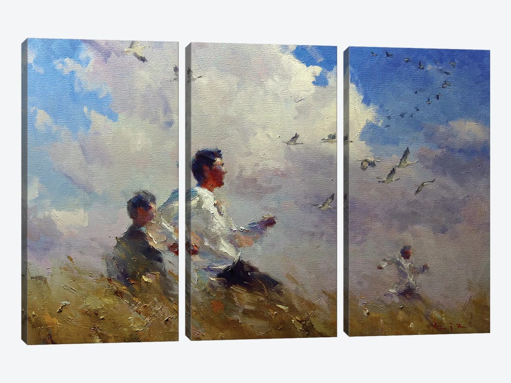 Dreaming Of Flying by Aziz Sulaimanov 3-piece Canvas Wall Art