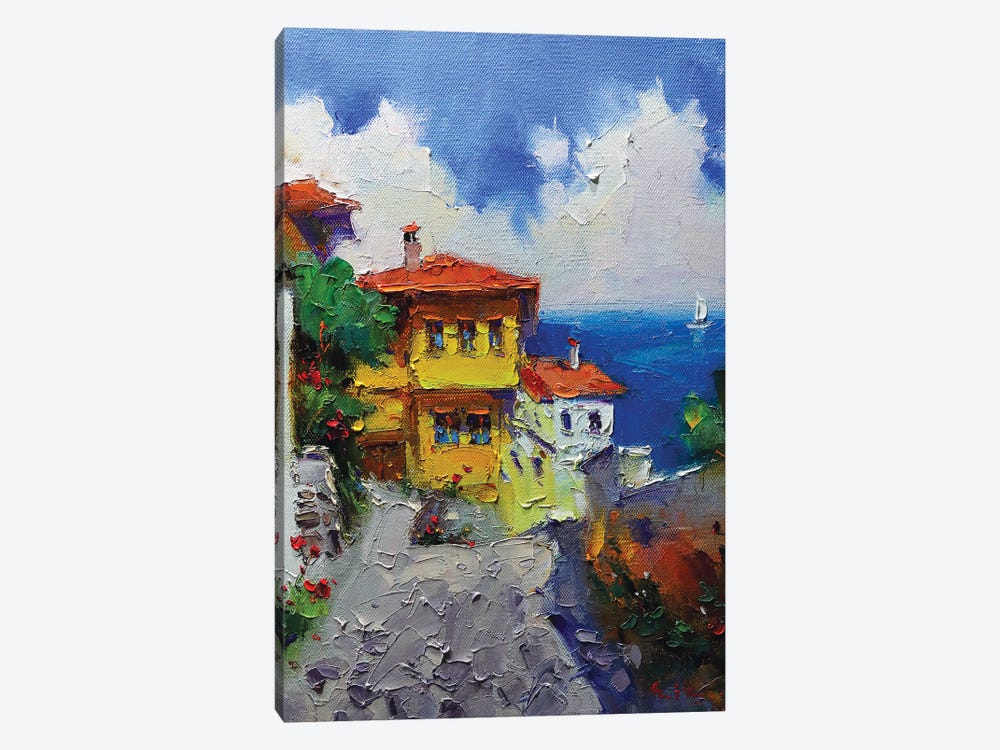 Yellow House by Aziz Sulaimanov 1-piece Canvas Wall Art