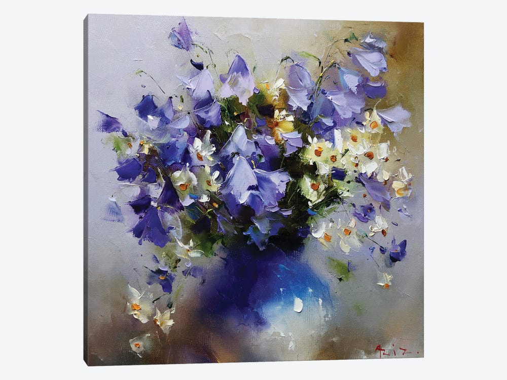 Vase With Bells by Aziz Sulaimanov 1-piece Canvas Print
