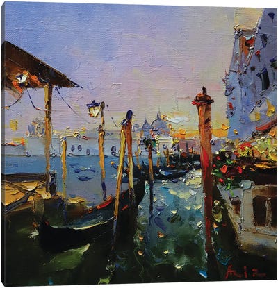 Venice Gondola Canvas Art Print - Aziz Sulaimanov