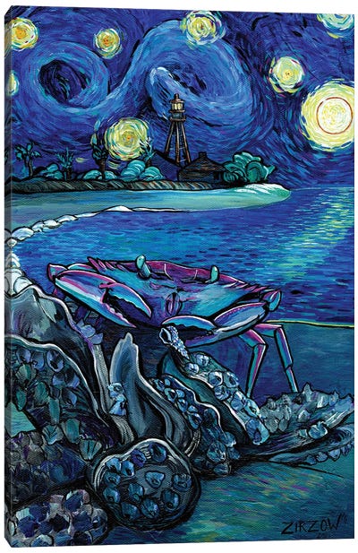The Crab And The Oyster Canvas Art Print - Amanda Zirzow