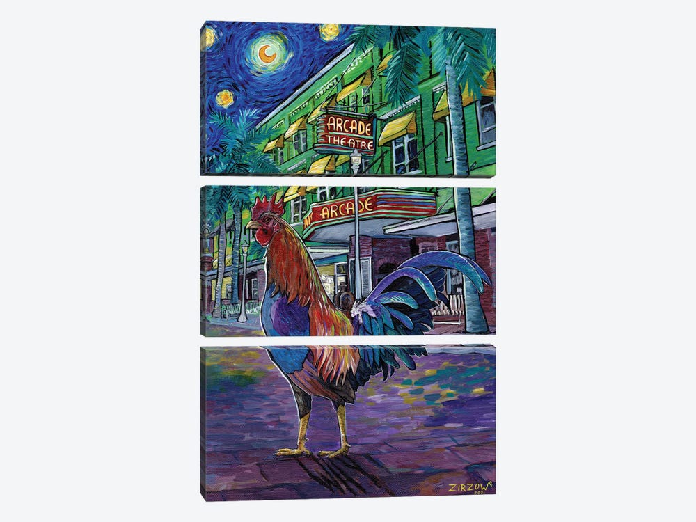 To Get To The Other Side (Downtown Fort Myers Arcade) by Amanda Zirzow 3-piece Canvas Wall Art
