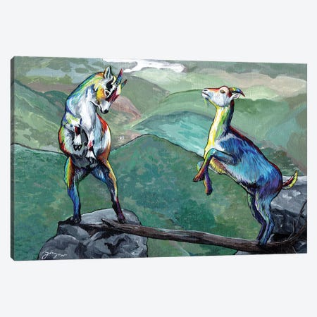 The Two Goats Canvas Print #AZW17} by Amanda Zirzow Canvas Print