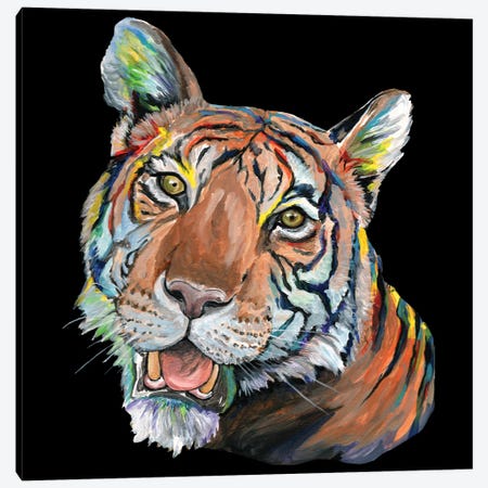 Tiger Canvas Print #AZW20} by Amanda Zirzow Art Print