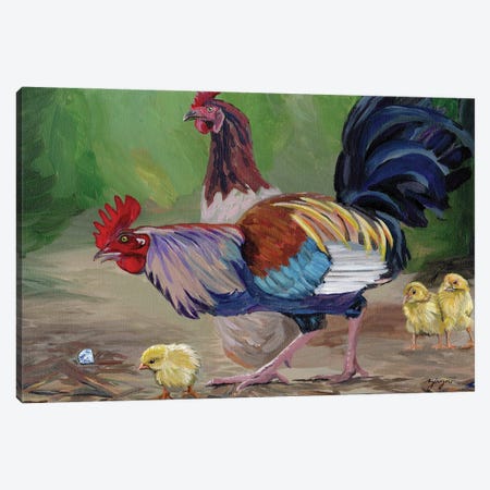 The Rooster And The Jewel Canvas Print #AZW21} by Amanda Zirzow Canvas Print