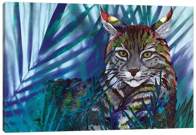 Rainbow Bobcat Canvas Art Print - Amanda Zirzow