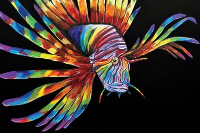Rainbow Lionfish by Amanda Zirzow framed wall art