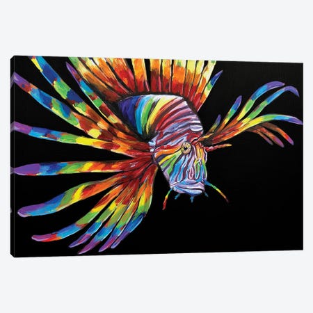 Rainbow Lionfish Canvas Print #AZW32} by Amanda Zirzow Canvas Art
