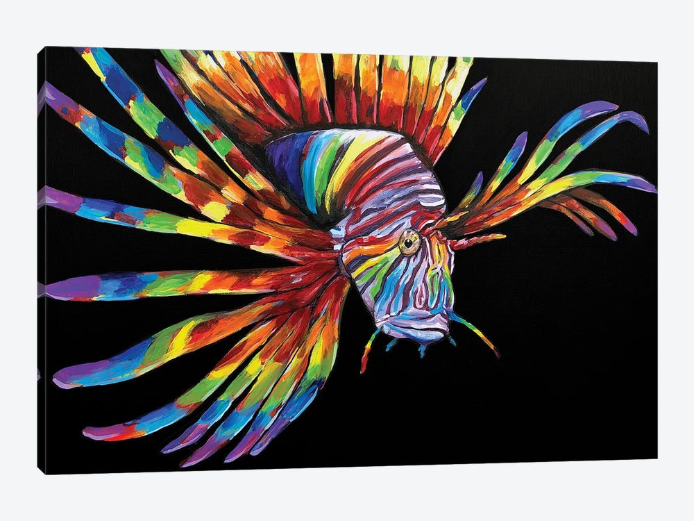 Rainbow Lionfish by Amanda Zirzow 1-piece Canvas Wall Art