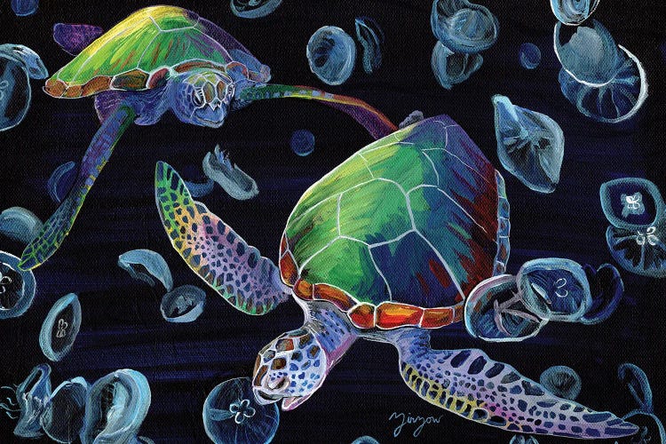 Winter Wonderland (Sea Turtles And Moon Jellies) by Amanda Zirzow wall art