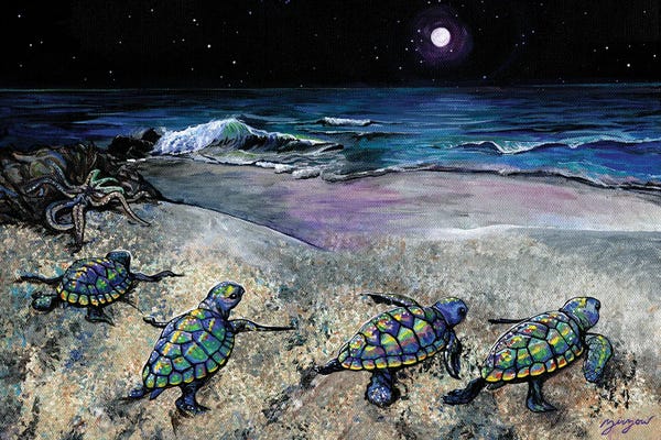 Amanda Zirzow: New Horizons (Baby Sea Turtles) by Amanda Zirzow