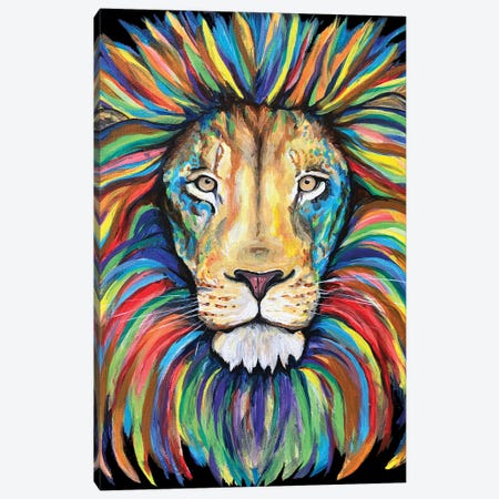 Lion Canvas Print #AZW39} by Amanda Zirzow Canvas Wall Art
