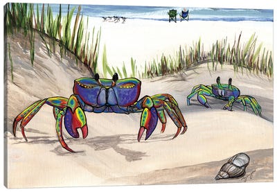 The Two Crabs (The Young Crab And His Mother) Canvas Art Print - Amanda Zirzow