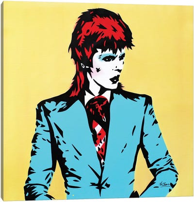 David Bowie: Life On Mars Canvas Art Print - Best Selling Pop Art