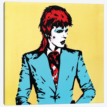 David Bowie: Life On Mars Canvas Print #BAE10} by MR BABES Canvas Wall Art