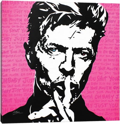 David Bowie: Shh Canvas Art Print - Best Selling Pop Art