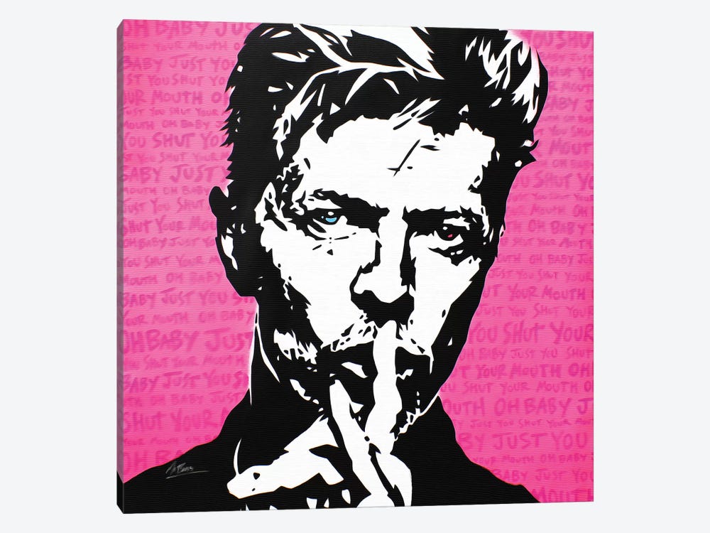 David Bowie: Shh by MR BABES 1-piece Canvas Print