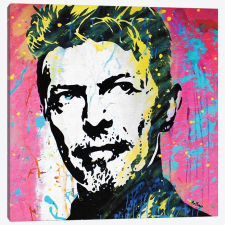 David Bowie: The Man Who Changed The World Canvas Print #BAE13} by MR BABES Canvas Wall Art